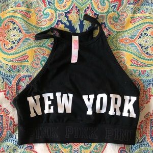 Pink Victoria Secret New York Sports Bra.